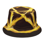 Flaming Pentagram Symbol Print Bucket Hat
