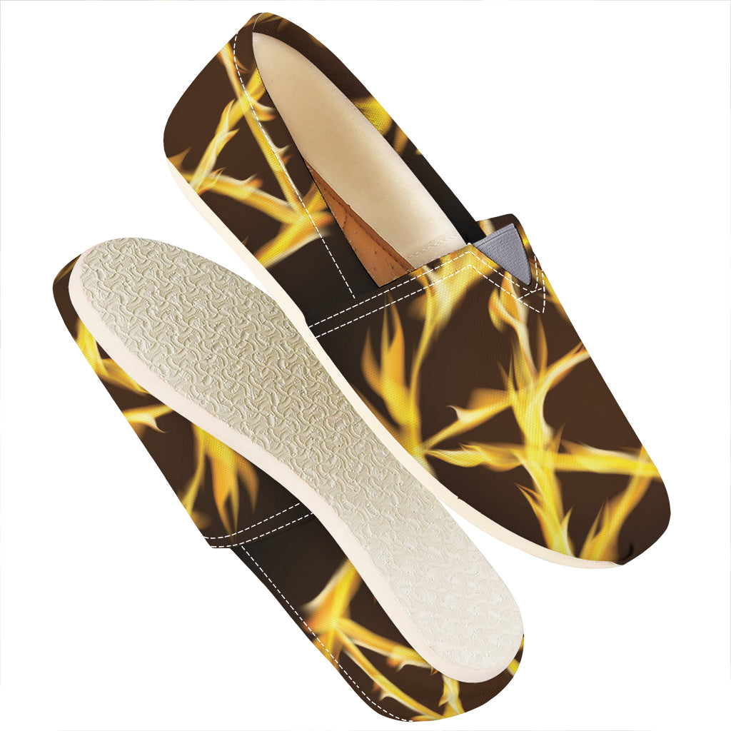 Flaming Pentagram Symbol Print Casual Shoes