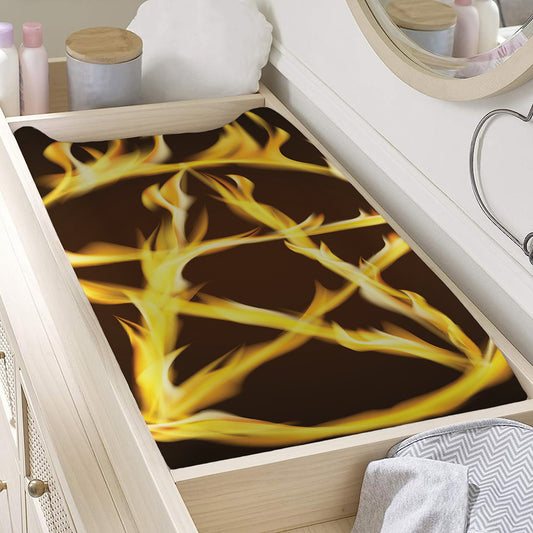 Flaming Pentagram Symbol Print Changing Pad Cover