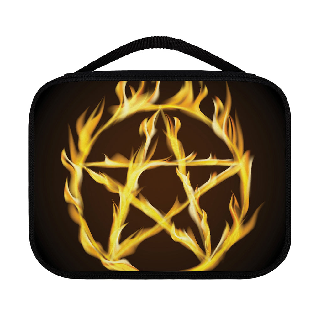 Flaming Pentagram Symbol Print Classic Bible Case