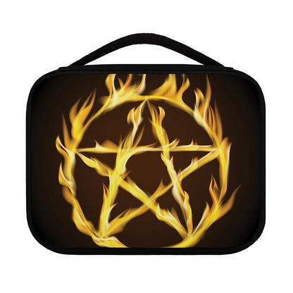 Flaming Pentagram Symbol Print Classic Bible Case