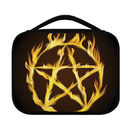 Flaming Pentagram Symbol Print Classic Bible Case