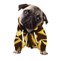 Flaming Pentagram Symbol Print Dog Zip Up Hoodie