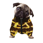 Flaming Pentagram Symbol Print Dog Zip Up Jacket