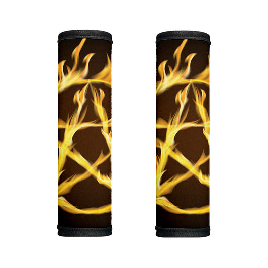 Flaming Pentagram Symbol Print Handle Covers