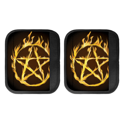 Flaming Pentagram Symbol Print Handle Covers