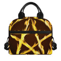 Flaming Pentagram Symbol Print Insulated Lunch Bag