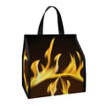 Flaming Pentagram Symbol Print Insulated Lunch Tote
