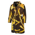 Flaming Pentagram Symbol Print Men's Bathrobe
