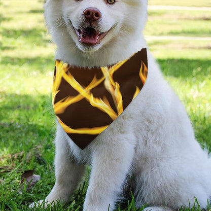 Flaming Pentagram Symbol Print Over The Collar Dog Bandana