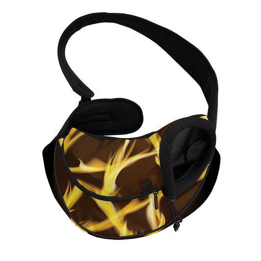 Flaming Pentagram Symbol Print Pet Sling Carrier