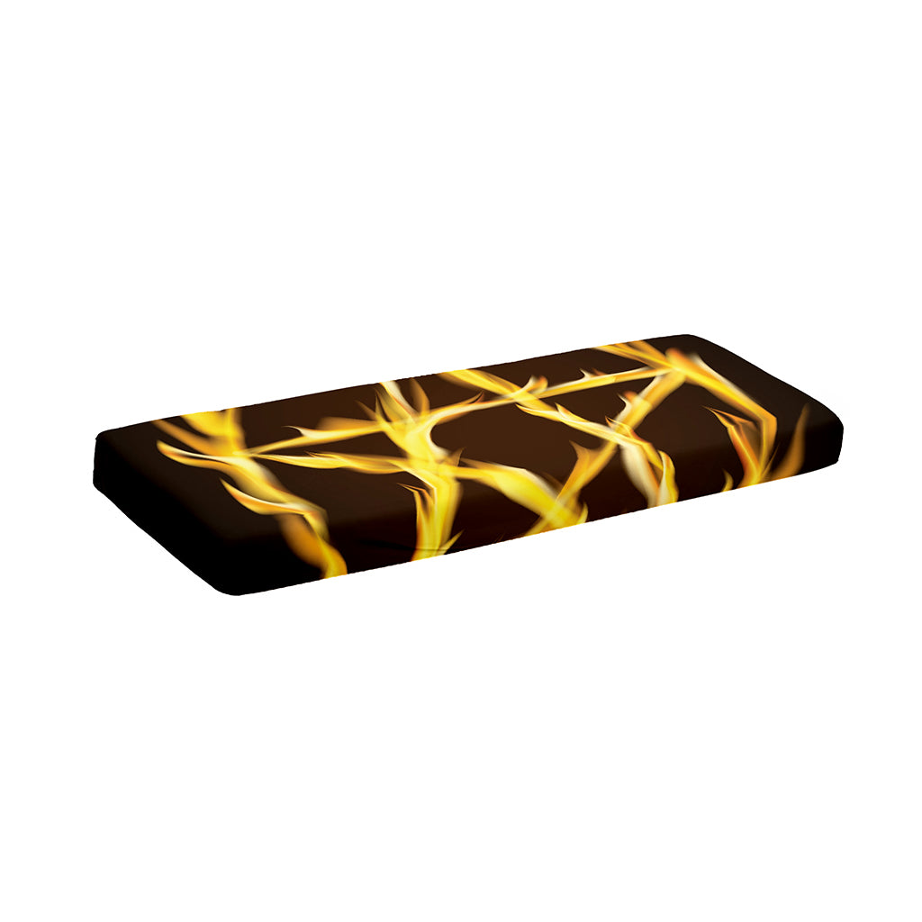 Flaming Pentagram Symbol Print Piano Keyboard Cover