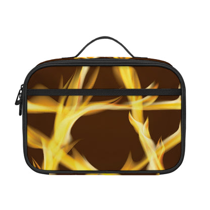 Flaming Pentagram Symbol Print Portable Lunch Bag