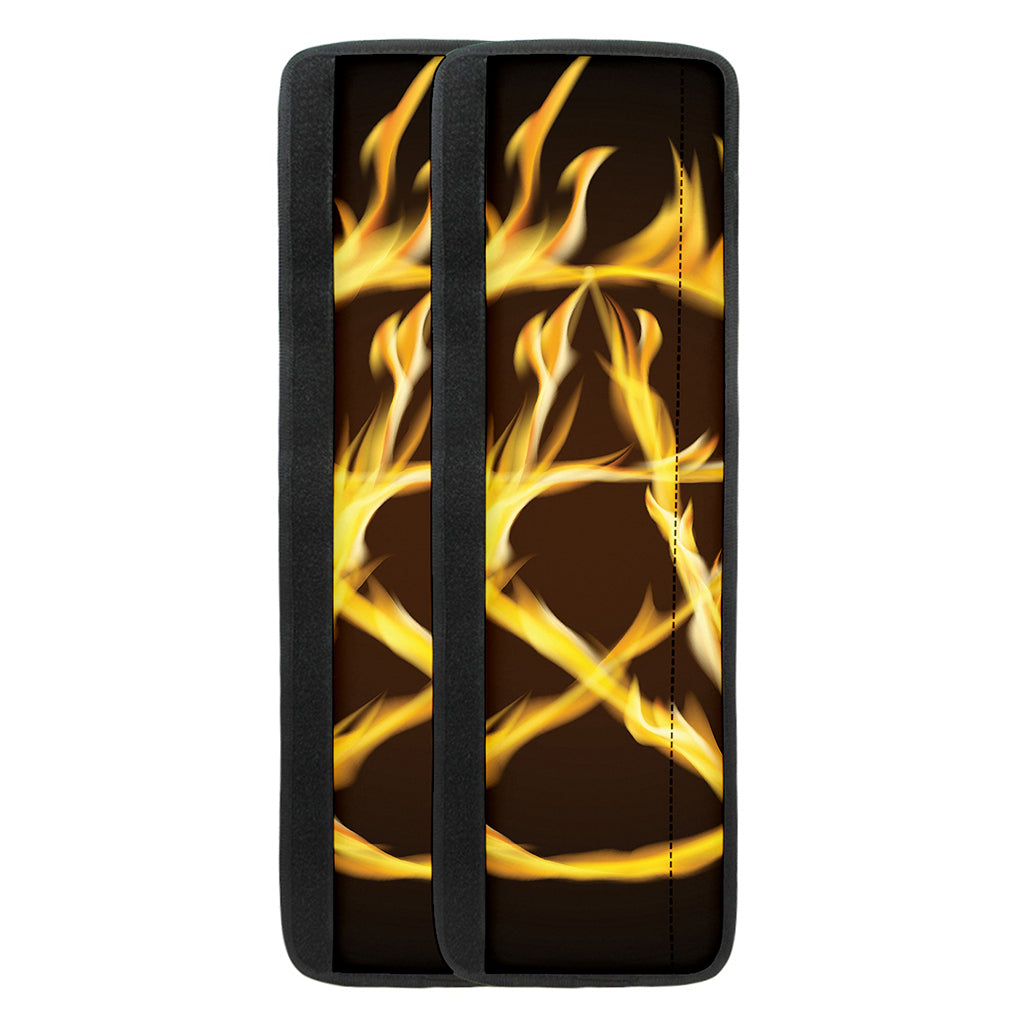 Flaming Pentagram Symbol Print Refrigerator Handle Covers