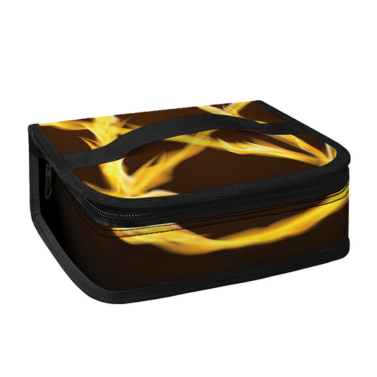 Flaming Pentagram Symbol Print Small Lunch Bag