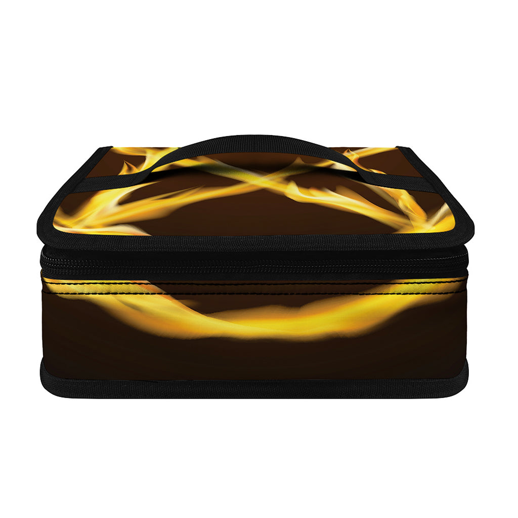 Flaming Pentagram Symbol Print Small Lunch Bag