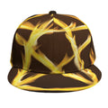 Flaming Pentagram Symbol Print Snapback Cap