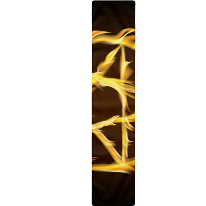 Flaming Pentagram Symbol Print Table Runner