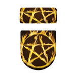 Flaming Pentagram Symbol Print Toilet Lid And Tank Cover Set