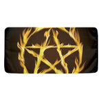 Flaming Pentagram Symbol Print Towel
