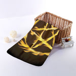 Flaming Pentagram Symbol Print Towel