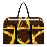 Flaming Pentagram Symbol Print Utility Tote Bag