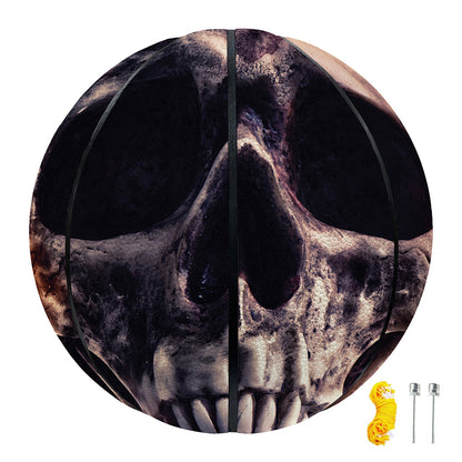 Flaming Skull And Cross Wrench Print Basketball
