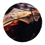 Flaming Skull And Cross Wrench Print Basketball