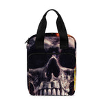 Flaming Skull And Cross Wrench Print Bible Tote Bag