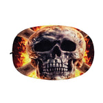 Flaming Skull And Cross Wrench Print Car Side Mirror Covers