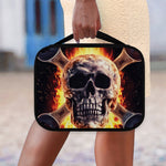 Flaming Skull And Cross Wrench Print Classic Bible Case