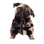 Flaming Skull And Cross Wrench Print Dog Zip Up Jacket