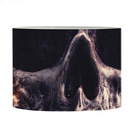 Flaming Skull And Cross Wrench Print Drum Lamp Shade