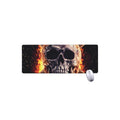 Flaming Skull And Cross Wrench Print Extended Mouse Pad