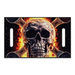 Flaming Skull And Cross Wrench Print Golf Cart Seat Cover