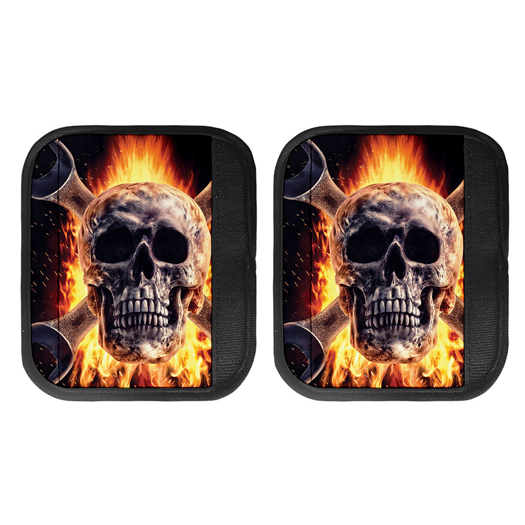 Flaming Skull And Cross Wrench Print Handle Covers