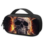 Flaming Skull And Cross Wrench Print Insulin Cooler Travel Case