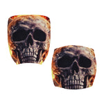Flaming Skull And Cross Wrench Print Office Chair Cover