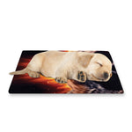 Flaming Skull And Cross Wrench Print Pet Cooling Mat Cover