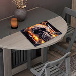 Flaming Skull And Cross Wrench Print Placemat