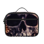 Flaming Skull And Cross Wrench Print Portable Lunch Bag