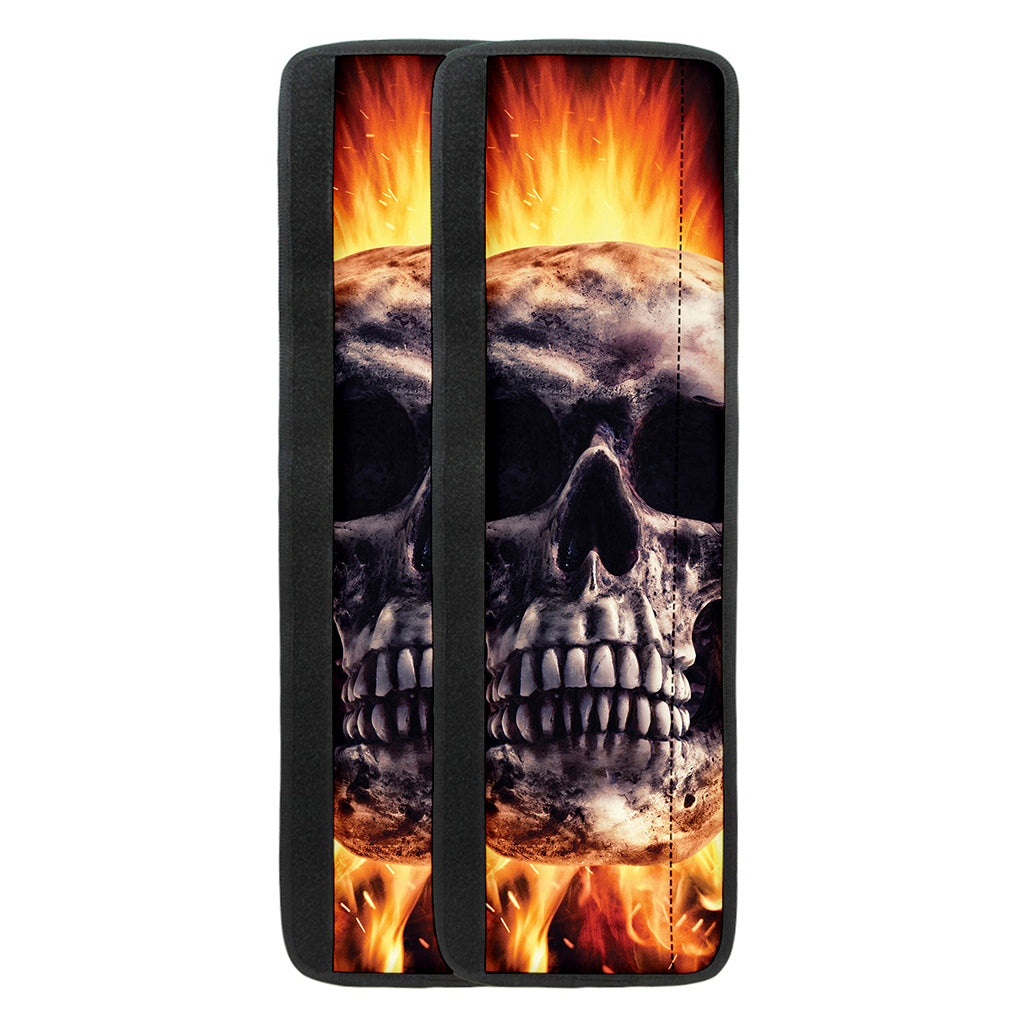 Flaming Skull And Cross Wrench Print Refrigerator Handle Covers