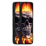 Flaming Skull And Cross Wrench Print Refrigerator Handle Covers