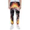 Flaming Skull And Cross Wrench Print Scuba Joggers