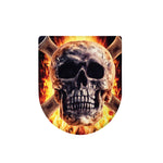 Flaming Skull And Cross Wrench Print Toilet Lid Cover