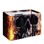 Flaming Skull And Cross Wrench Print Utility Tote Bag
