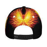 Flaming Skull With Fire Wings Print Baseball Cap