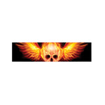 Flaming Skull With Fire Wings Print Bed Runner
