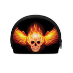 Flaming Skull With Fire Wings Print Coin Purse