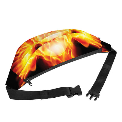 Flaming Skull With Fire Wings Print Fanny Pack